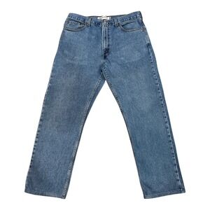 Levis 505 Men's Sz 36x32 Jeans Blue Denim Regular Medium Wash Straight Workwear